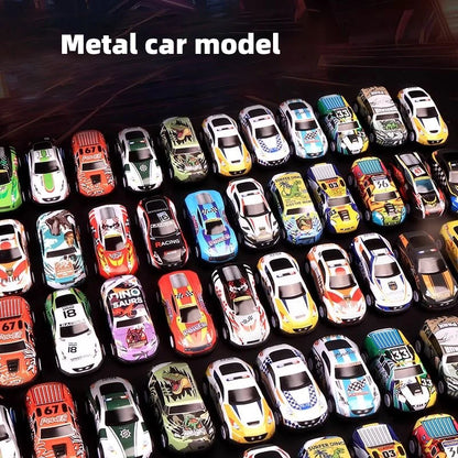 Gift Box Version: 48-Piece Alloy Car Set, Children's Toy Car, Tin Car, Racing Model, Classic Car Model, Christmas Gift