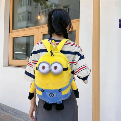 Minions movie anime merchandise cartoon cute plush dolls figurines student storage schoolbag kawaii unisex backpack wholesale