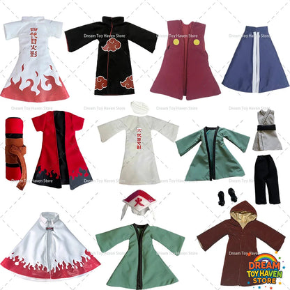 SHF 1/12 Scale Soldier Cloak Naruto Uzumaki Gown Sasuke Uchiha Jacket Ninja Martial Arts Uniform For 6Inch Action Figure Dolls