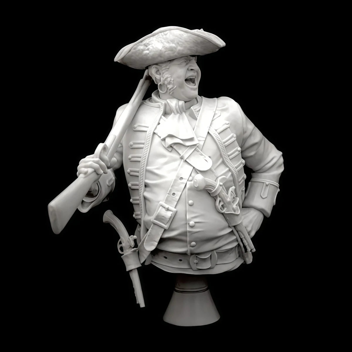1/10 scale resin unpainted model kit, military theme, bust of Pirate Captain, unassembled and unpainted GK