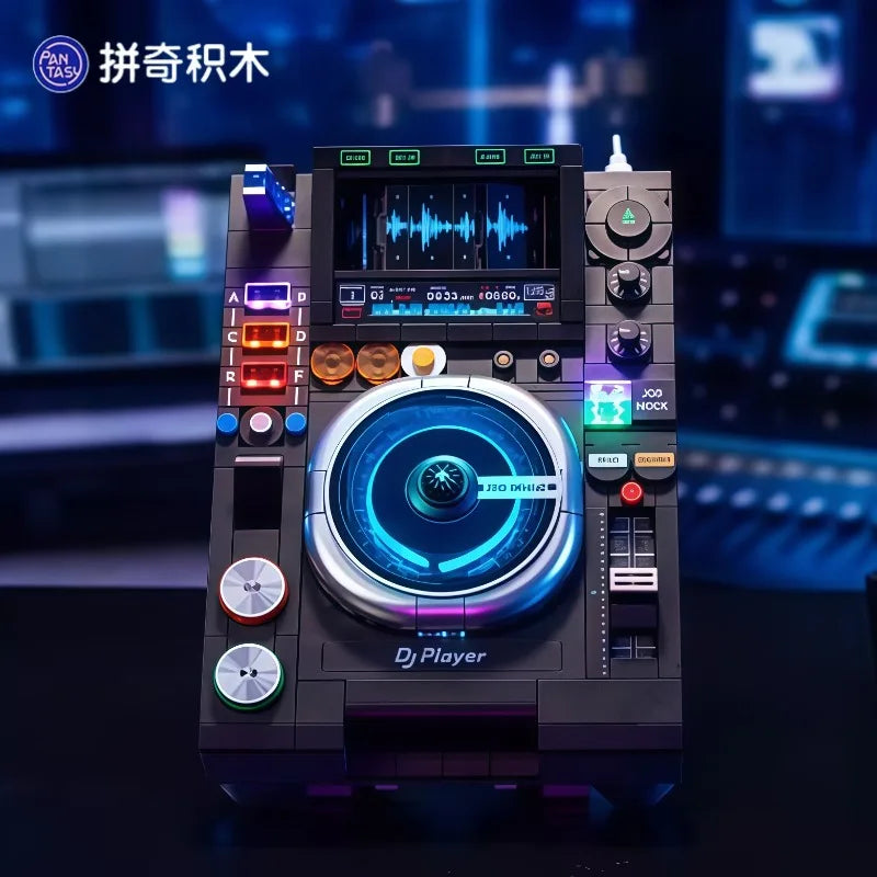 Pantasy DJ Turntables Series Building Block Kawaii Assembly Toys Collectible Models Desktop Ornaments Holiday Gifts