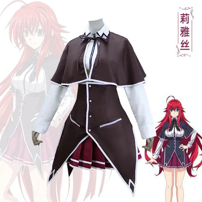 Anime High School DxD Rias Gremory Cosplay Costume Wig Ruin Princess Halloween Party Set