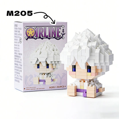 Anime Building Block Chopper Buggy  Assembly Micro Building Block Zoro Robin Character Model Mini Bricks Figure Toys For Gift