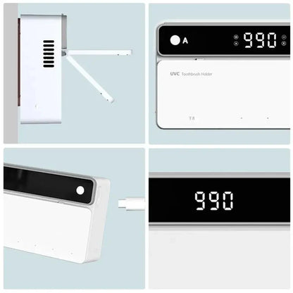 UV Toothbrush Holder Rechargeable Fast Drying Toothbrush Razor Storage Sterilizer With LED Display Bathroom Accessories