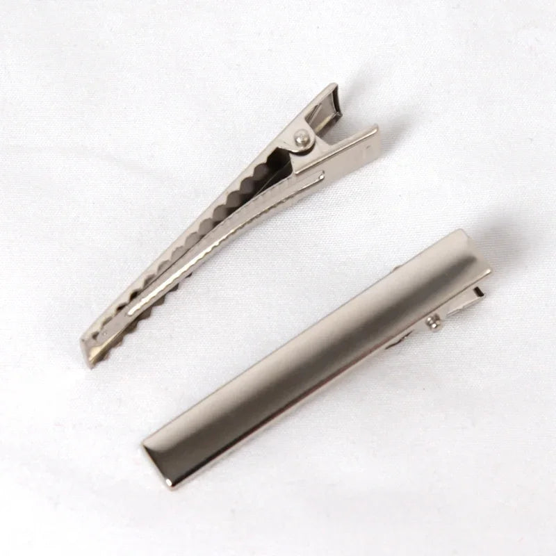 50Pcs Hair Alligator Metal Hair Clips Duckbill Blank Setting Base DIY Hairpins Barrette Ornament Hair Styling Tool Accessories