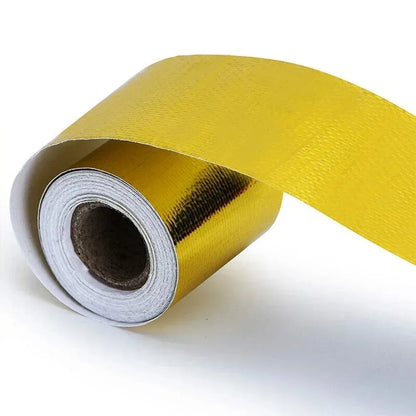 5cmX 5m/10m Gold Car Motorcycle Exhaust Wrap Pipe Header Heat Insulation Roll Tape Turbo Heat Exhaust Thermal Wrap Tape
