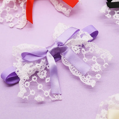 50/100PCS Adjustable Lace Dog Bow Tie Collar for Small Dogs Bowties Cats Necklace Cute Satin Pet Neckwear Pet Accessories Bulk