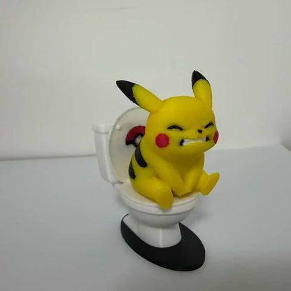 Pokémon Toilet‑Shaped Desktop Ornament Funny Novelty Decor Figurine Trendy Ins Style Holiday Present for Friends Colleagues
