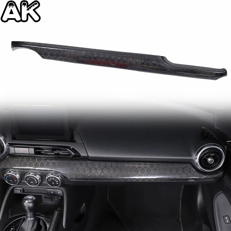 For Mazda MX-5 ND Miata Fiat/Abarth 124 2016-2026 Real Carbon Fiber Car Center Console Dashboard Cover Interior Accessories L/R