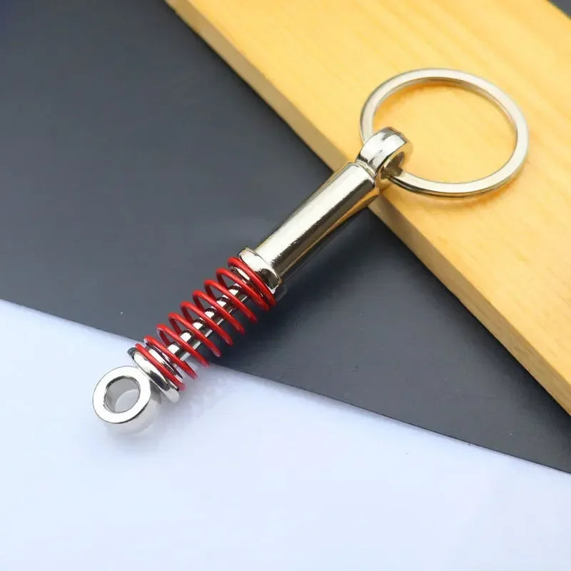 Metal Mini Car Auto Creative Wheel Keychain Parts Auto Enthusiast  Accessories KeyKeyring Ring Chain for Men Woman Lover Gift