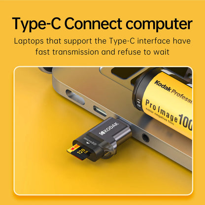 KODAK Type-C 3.0 Micro SD Card Reader TF Card Reader USB-C Adapter High Speed Memory Card Reader for Phone Laptop Tablet