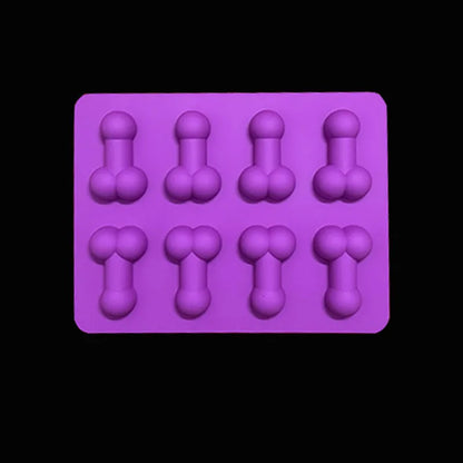 Creative Silicone Ice Mold 8 Grid Ice Cube Tray for Whiskey Cocktail Novelty Food Grade Flexible with Lid Kitchen Tool