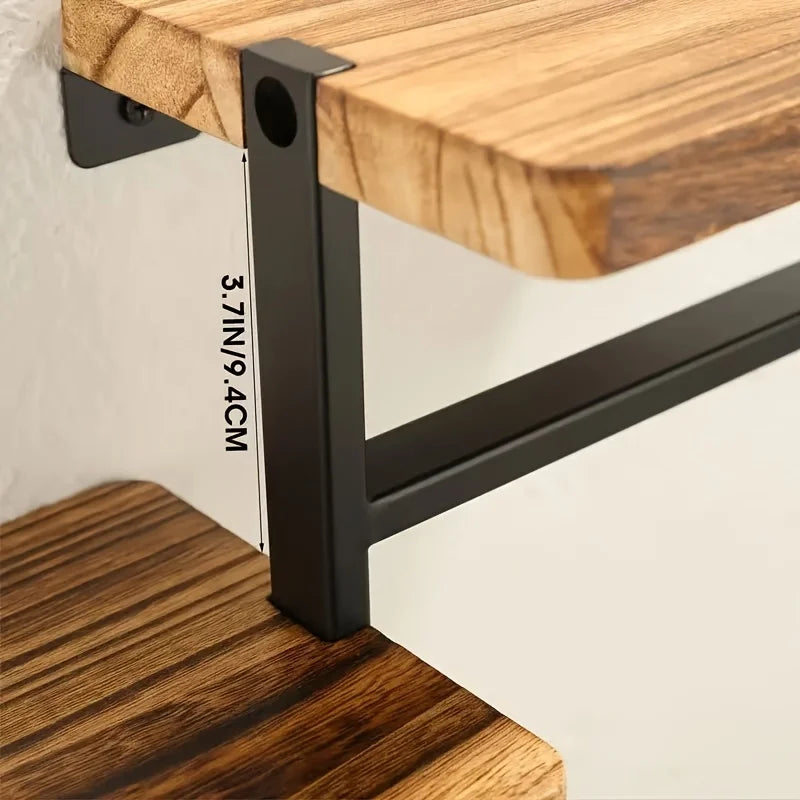 Wooden Toilet Paper Holder Hanging Tissue Roll Wall Mounted Bathroom Shelf Wallpaper Rack Dispenser Bathroom Accessories