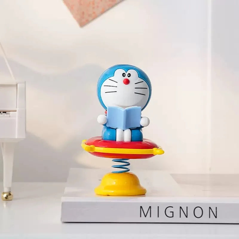Cartoon cute Doraemon adorable moving time shake car home decor desktop decoration kawaii trendy toy hand-made figure toy gift