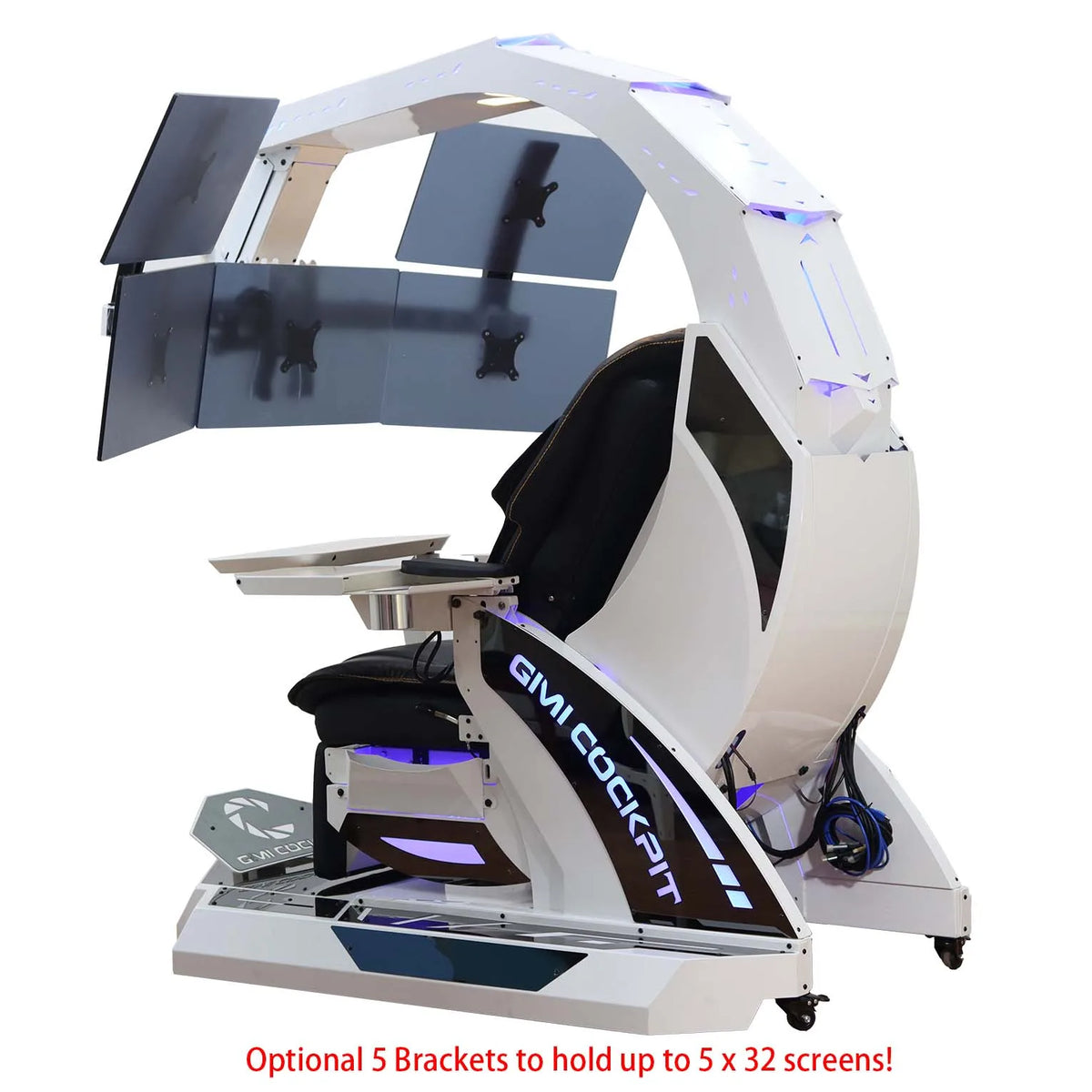 Zero Gravity Recline Workstation Chair GM-520 GIMI Gaming COCKPIT , Works Triple FIVE MonitorS Tilting Rig  VR