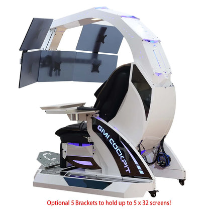 Zero Gravity Recline Workstation Chair GM-520 GIMI Gaming COCKPIT , Works Triple FIVE MonitorS Tilting Rig  VR
