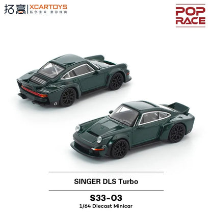 XCARTOYS POP RACE 1/64 Porsche 992 Stinger GTR SINGER 964 SINGER DLS Turbo Study RWB 997 Cars Alloy Diecast Model Kids Toys Boys