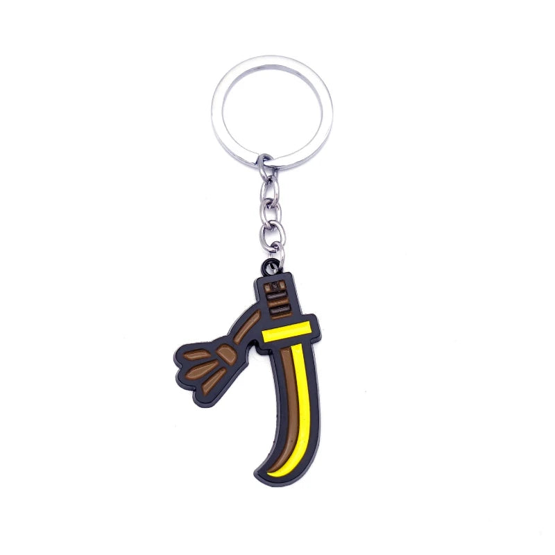 5cm/1.96in Monster Hunter Peripheral Keychain World Hunter Guild Logo Greatsword Bow Taijutsu Sword Exterminating Dragon Pendant