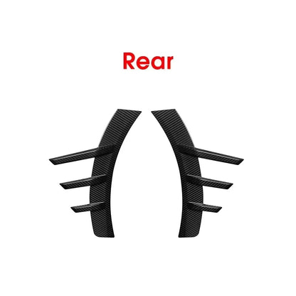 Real Dry Carbon Fiber Front/Rear Bumper Side Fender Trim Cover Side Spats Canards Body Kits For BMW G87 M2 2023+