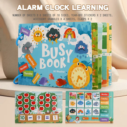 Montessori Baby Busy Book My First Quiet Book Paste Early Learning Education Toy for Toddlers Matching Game Toys for Kids Gifts