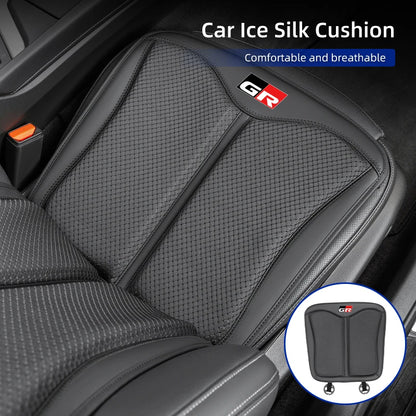 Car Seat Ice Silk Cushion Backrest Seat Protector Cover Accessories For Toyota Crown GR Corolla YARIS L Auris C-HR Hilux Vios Ra