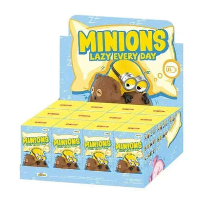 POP MART Minions Lazy Every Day Series Original Blind Box Surprise Mystery Box Cute Anime Action Figure Ornaments Figurines