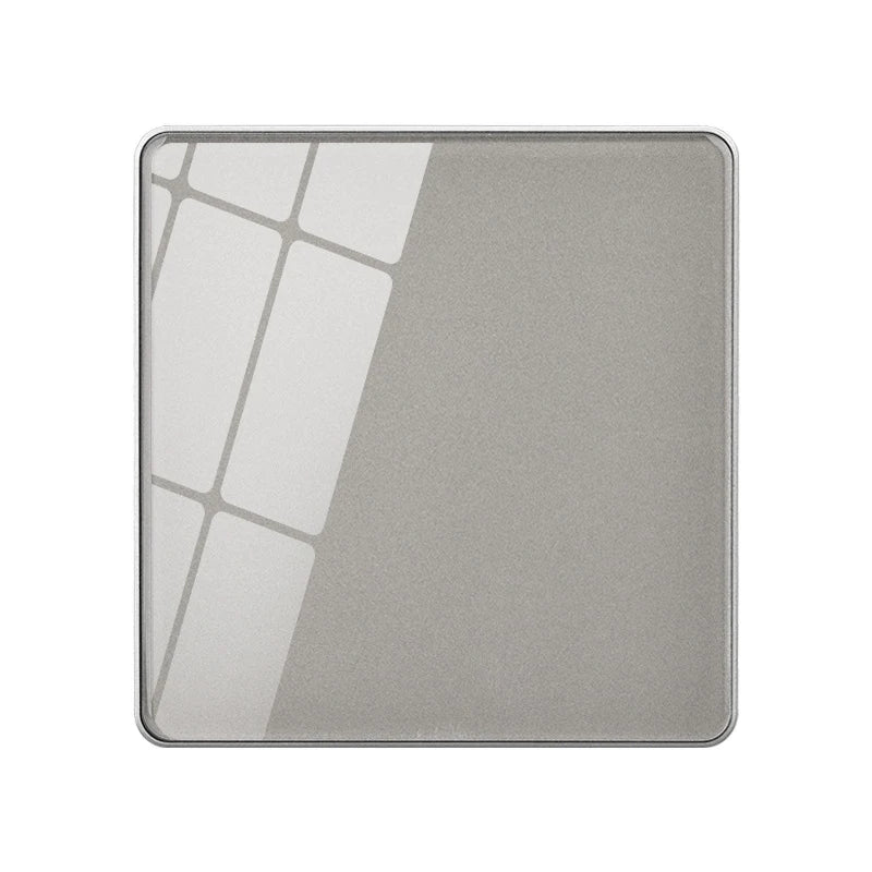86X86MM Tempered Glass Wall Switch Socket EU FR UK Standard USB Charging Port 10A/13A 250V 1/2/3/4 Gang Crystal Panel