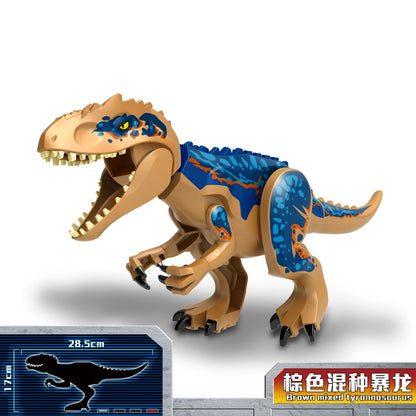 Jurassic Dinosaurs Spinosaurus Large Brick Toy Joints Open Mouth 7 Color Designs, Collectible Decor DIY Puzzle Assembly Gift