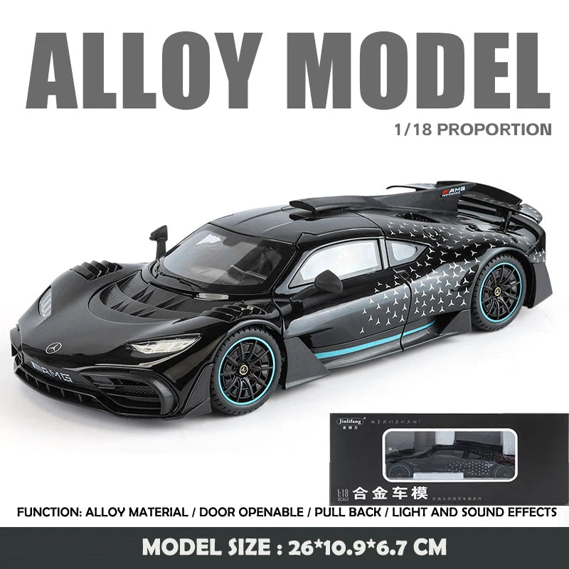 Simulation 1:18 Benzs AMG ONE Super Car Model Dieacst Toy Vehicle Collectibles Birthday Gifts Man Boy Miniature Voiture