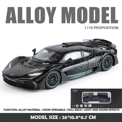 Simulation 1:18 Benzs AMG ONE Super Car Model Dieacst Toy Vehicle Collectibles Birthday Gifts Man Boy Miniature Voiture