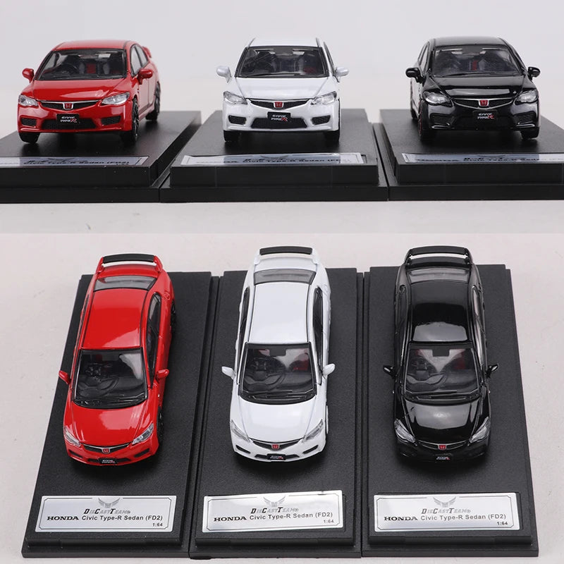 DCT 1:64 Honda Civic Type-R Sedan FD2 Alloy Model Car