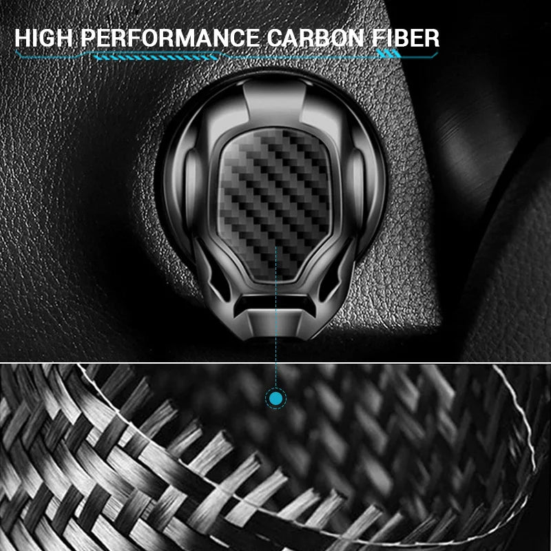 Car Ignition Start Switch Protective Cover Onekey Start Stop Button Cover Engine Car Interior Decoration Motorcycle StartRing