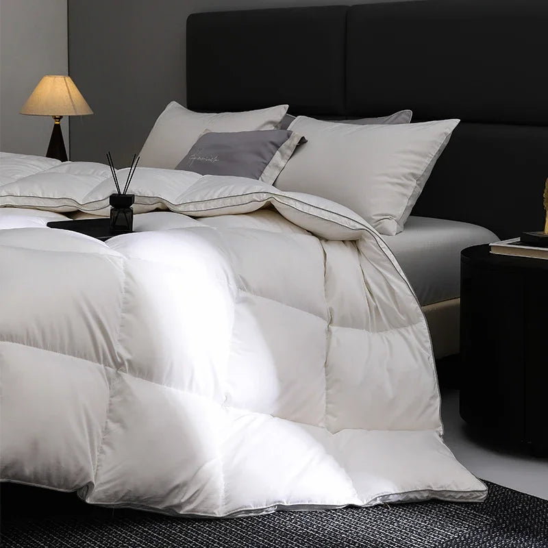 Queen Size 4-Season Down Duvet: 95% Hungarian Goose Down, Hotel Luxury, 220x240cm