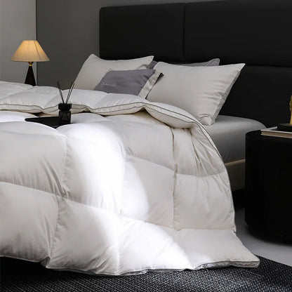 Queen Size 4-Season Down Duvet: 95% Hungarian Goose Down, Hotel Luxury, 220x240cm