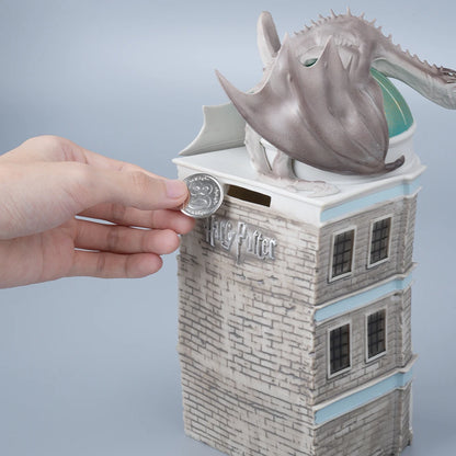Harry Potter Officially Licensed PVC Piggy Bank Gringotts Bank Figurine Money Box Collectible Desktop Organizer Home Decor