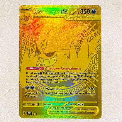 DIY Mew EX 012 Gold Foil Texture Cards English Version Collectible Grade Premium Anime Collection Cards