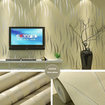 1Roll New Minimalist 3D Curved Strip Wallpaper Non Woven Fabric Living Room Bedroom Restaurants Water Wave Pattern Wallpapers