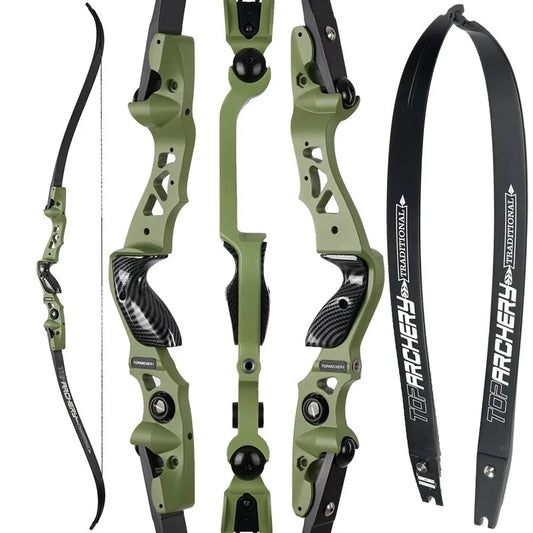 Toparchery ILF Hunting Target Recurve Bow for Adults 62" 25-60lbs Archery Recurve Bow Right Hand Bow