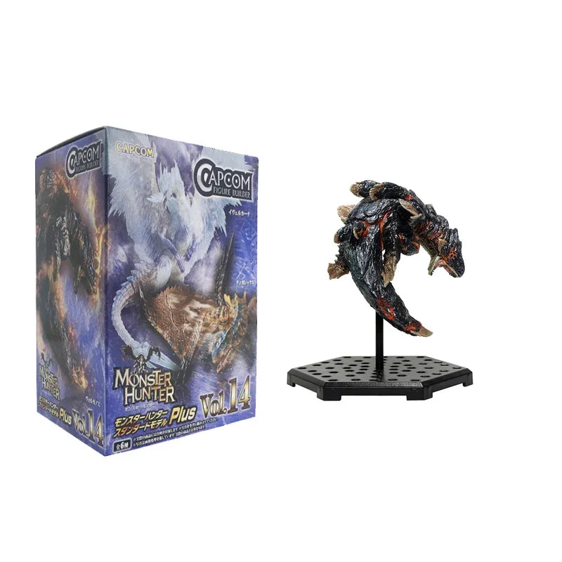 Japanese Genuine Scale Model Monster Hunter Rise of Dawn Series Plusvol14 Velkhana Tigrex Action Figure Toys
