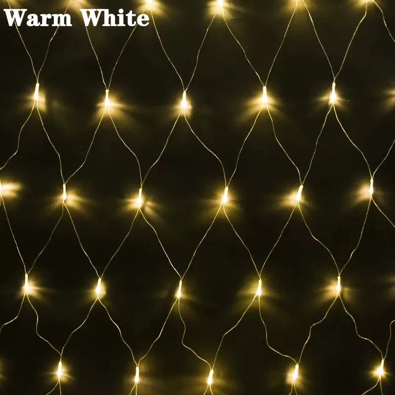 3x2m Waterproof Christmas Net Lights Outdoor Wedding Party Decoration Mesh Curtain Lights