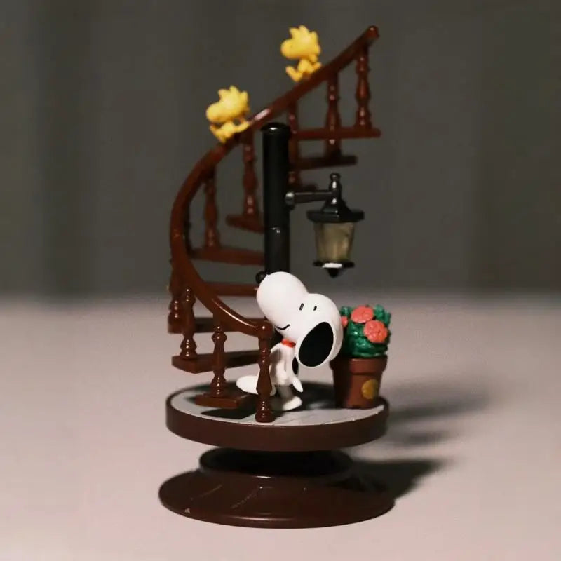 Re-Ment Snoopy Blind Box 3d Spiral Model Miniature Scene Collectible Figurine Shokugan Trading Figure Birthday Gift In Stock ﻿