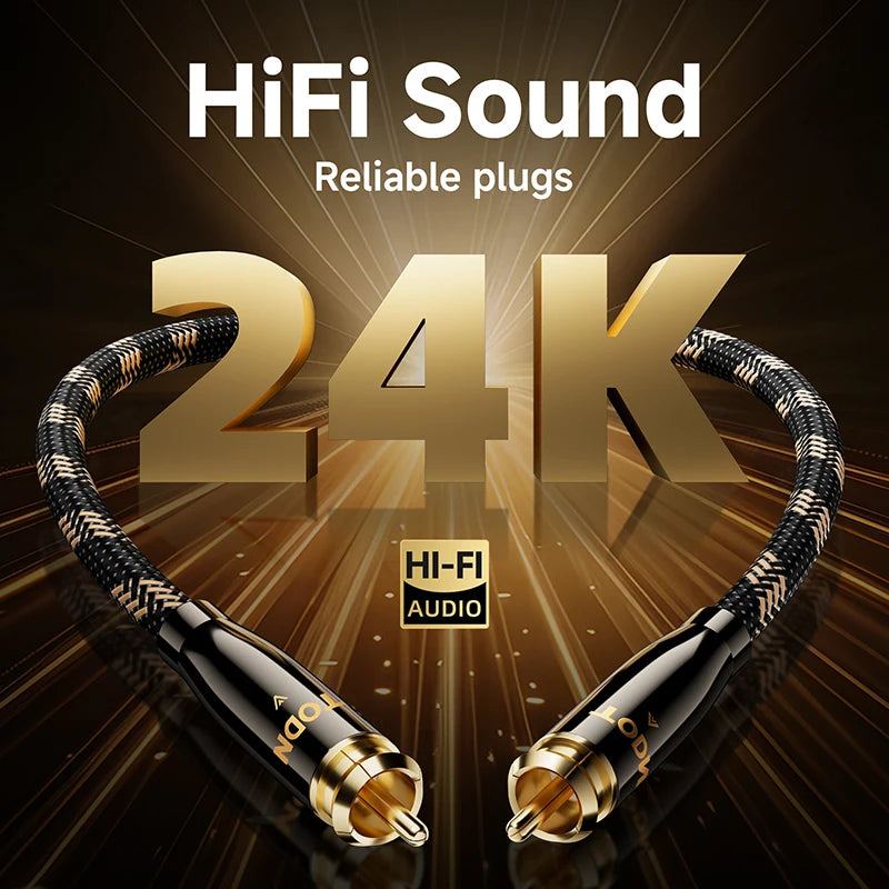 TODN Digital Audio Coaxial Cable 75Ω 7N OCC high end Rca to Rca Male Stereo Cable Speaker Hifi Subwoofer Cable sub cable