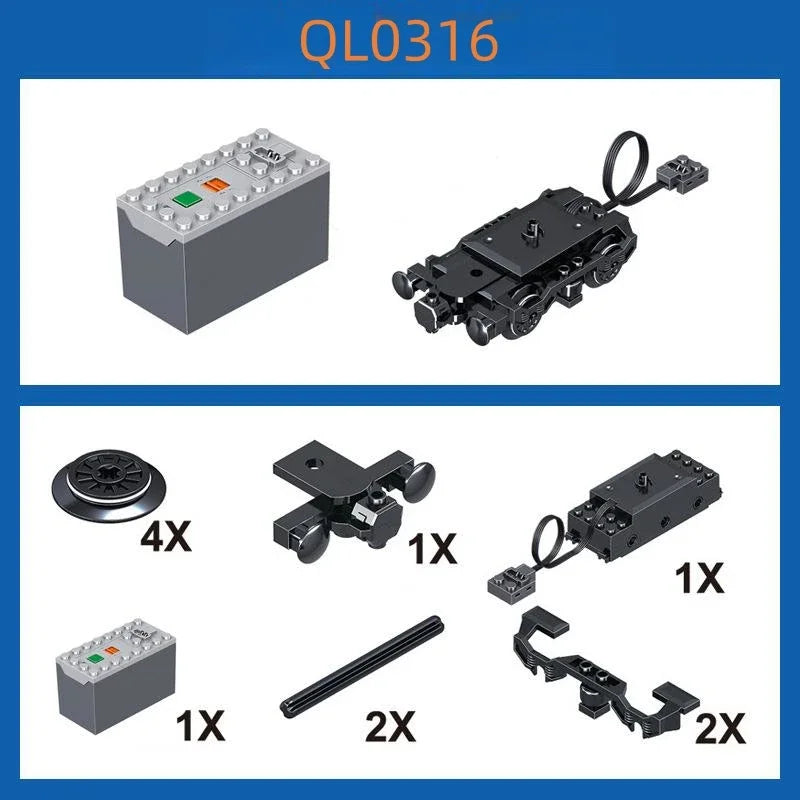MOC QL0308 QL0318 Rail Transit Luxury High-speed Train Model Puzzle Toy Building Blocks Children Education Birthday Gift