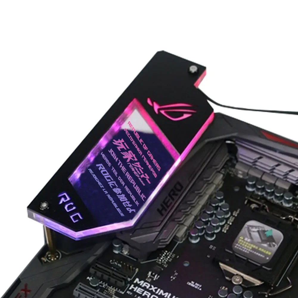 ATX IO ARGB Lighting Panel DIY AURA SYNC 5V ROG MOBO Lightboard,Customized Motherboard Decorative Plate PC Gamer Modding