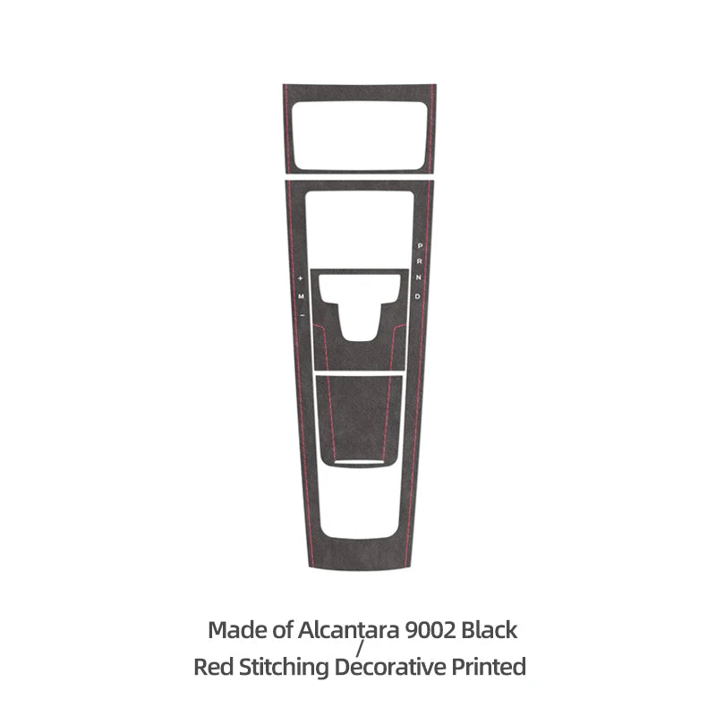 For Porsche Macan 2014-2024 Made of Alcantara Center Console Gear Shifter Panel Trim Sticker Car Interior Tuning Accessories