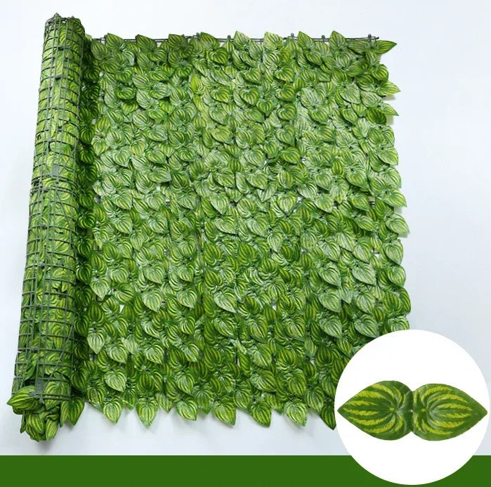 For Home Outdoor Garden Balcony Decoration Fake Plant Artificial Ivy Hedge Green Leaf Fence Board Artificial Privacy Fence