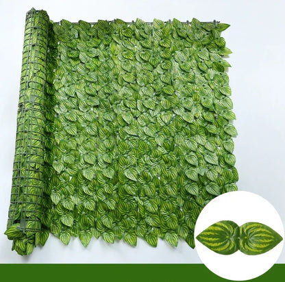 For Home Outdoor Garden Balcony Decoration Fake Plant Artificial Ivy Hedge Green Leaf Fence Board Artificial Privacy Fence