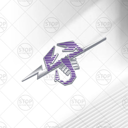 Car Sticker Lightning Scorpion Logo 3D Decal Grille Body Side Badge Rear Trunk Emblem For 500 595 Abarth Punto 695 124 Spider
