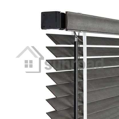 Custom-made PVC Fauxwood Venetian Window Blinds Wood Shutters Basswood Paulownia Wood Window Blinds Smart HOME DECOR