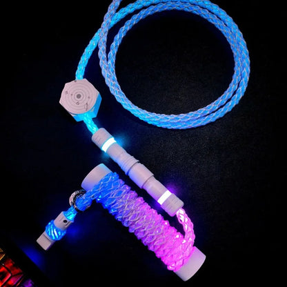 UNKNOWN D38 Magnetic Keyboard Cable 1.3m USB to Type-C Single Crystal Magnetic Controllable Lights 8K Custom Pc Accessories Gift